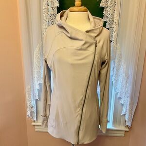LULULEMON - Every Journey Asymmetric Zip Hoodie, Beige, Size 12